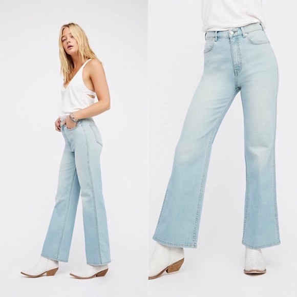 BOGO50% Free People WeTheFree Hi Rise Straight Fla - Picture 2 of 8